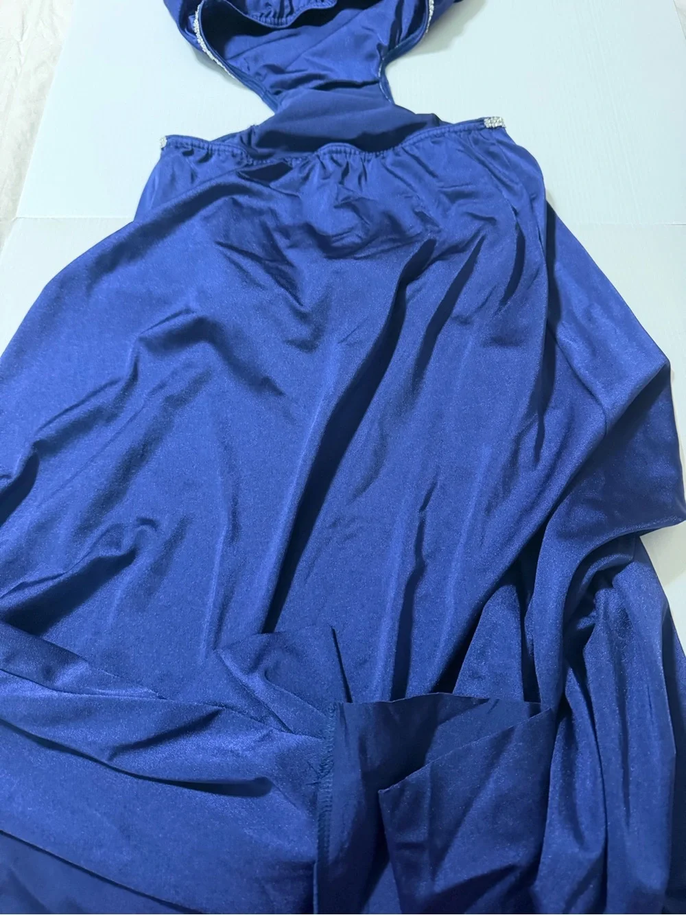 Kelle dance costume blue maxi contemporary lyrical dress MA-Medium adult